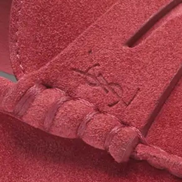 Saint Laurent YSL Logo Monogram Men's Red Suede Loafer "Le Loafer" 10 US… - Picture 2 of 6